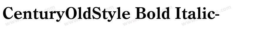 CenturyOldStyle Bold Italic字体转换